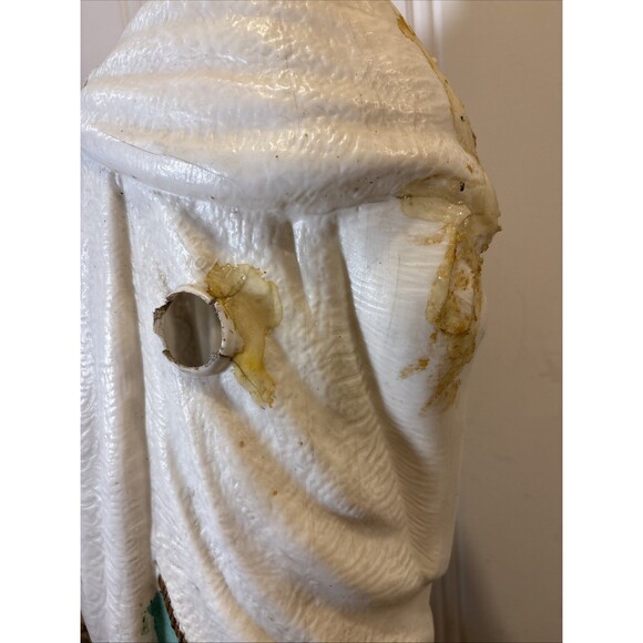 Vtg 1960s Blow Mold 23” Poloron Wise Man King Nativity No Light with Repairs - Picture 5 of 11